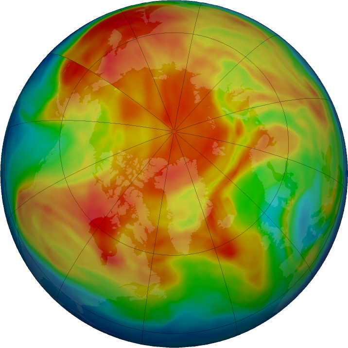 Arctic ozone map for 17 February 2019